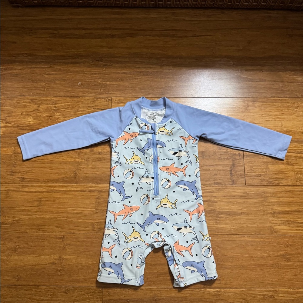 Caden Lane Shark Swimsuit Shortie